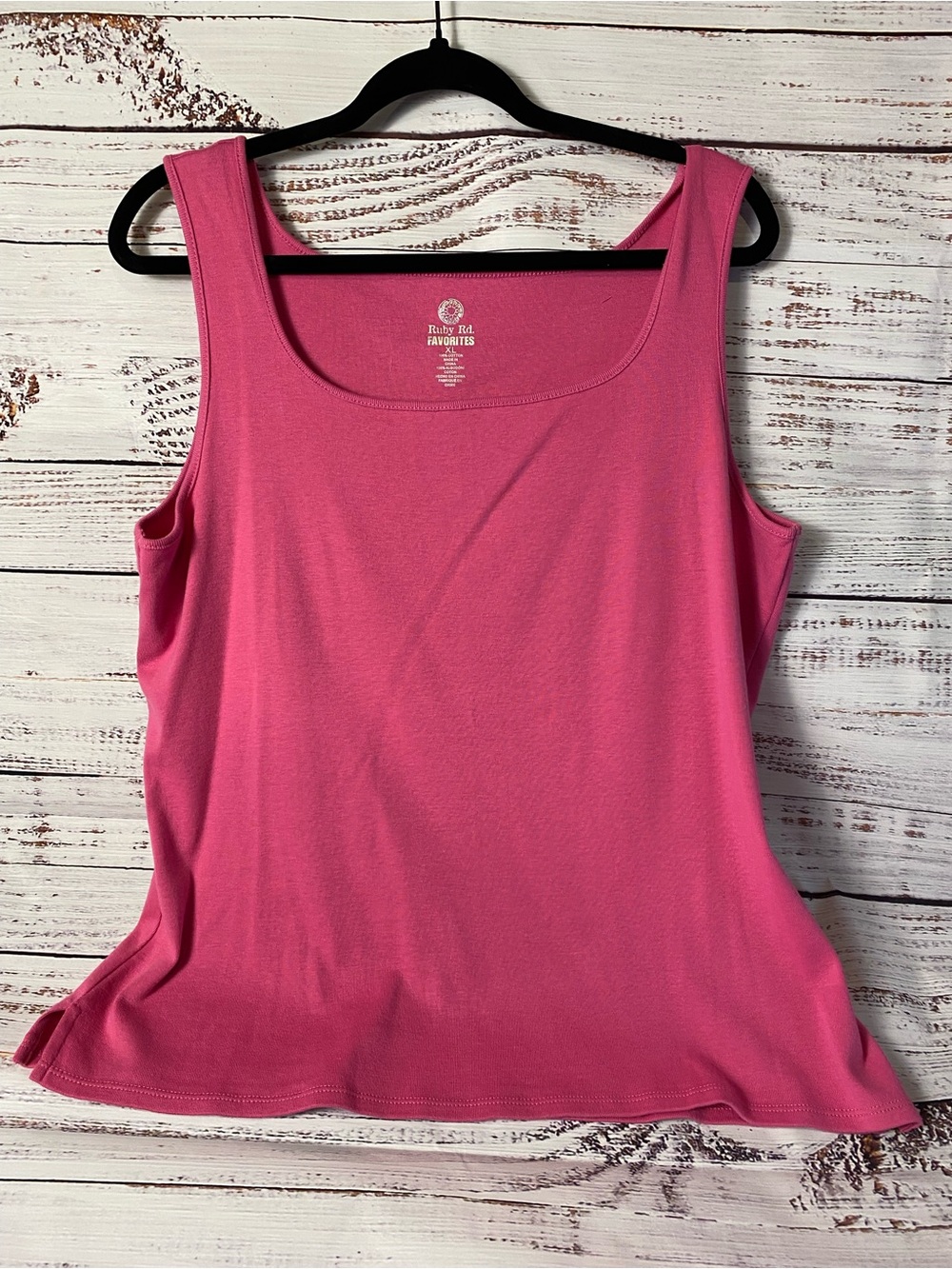 Ruby Rd. Bright Pink Scoop Neck Tank Sz-XL